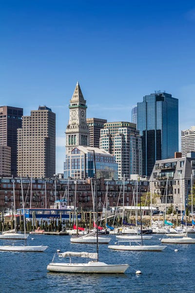 Boston: Boston North End Skyline by Melanie Viola