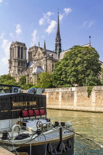Canvas Print: Paris Cathedral Notre-Dame And River Seine by Melanie Viola