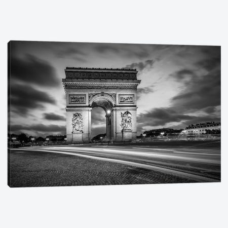 Paris Arc De Triomphe - Monochrome Canvas Print #MEV1069} by Melanie Viola Canvas Print