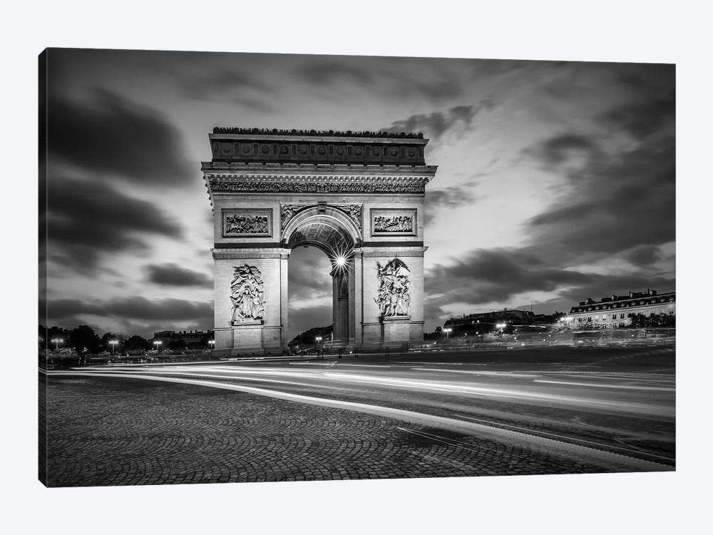 Paris Arc De Triomphe - Monochrome by Melanie Viola 1-piece Art Print