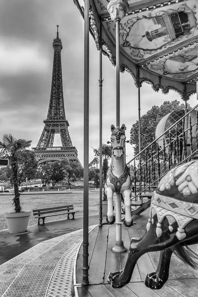 Carousels: Typical Paris - Monochrome Impression by Melanie Viola
