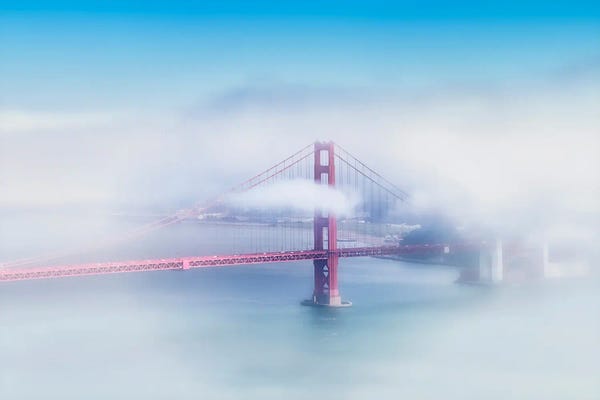 Golden Gate Bridge: Foggy Golden Gate Bridge by Melanie Viola