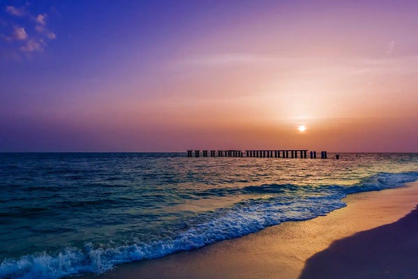 Florida Beaches: Calm Gasparilla Island Sunset by Melanie Viola