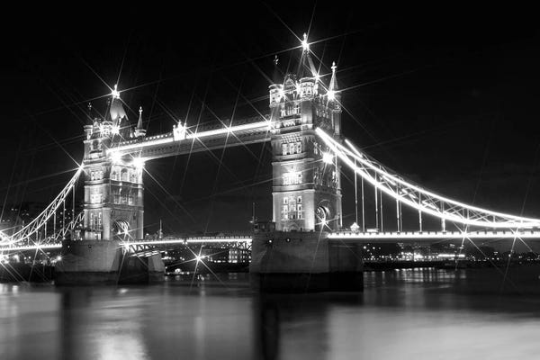 Tower Bridge: Tower Bridge At Night by Melanie Viola