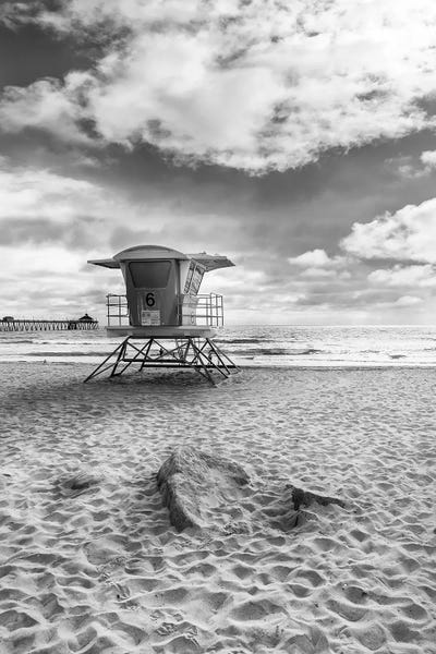 San Diego: California Monochrome Imperial Beach by Melanie Viola