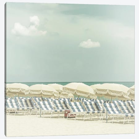 Vintage Beach Scene - Square Format Canvas Print #MEV1131} by Melanie Viola Canvas Print