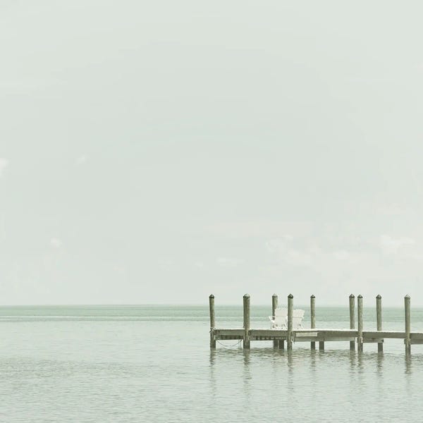 Florida Beaches: Florida Quiet Place - Vintage Square Format by Melanie Viola