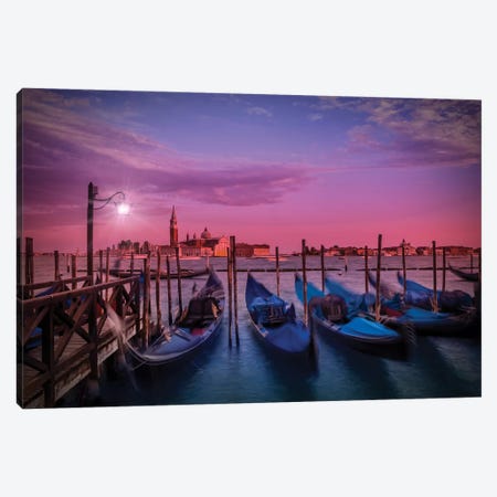Venice Gorgeous Sunset Canvas Print #MEV114} by Melanie Viola Canvas Print