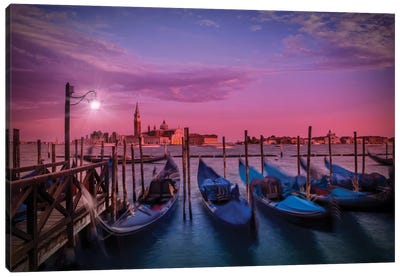 Venice Gorgeous Sunset Canvas Art Print - Venice Art