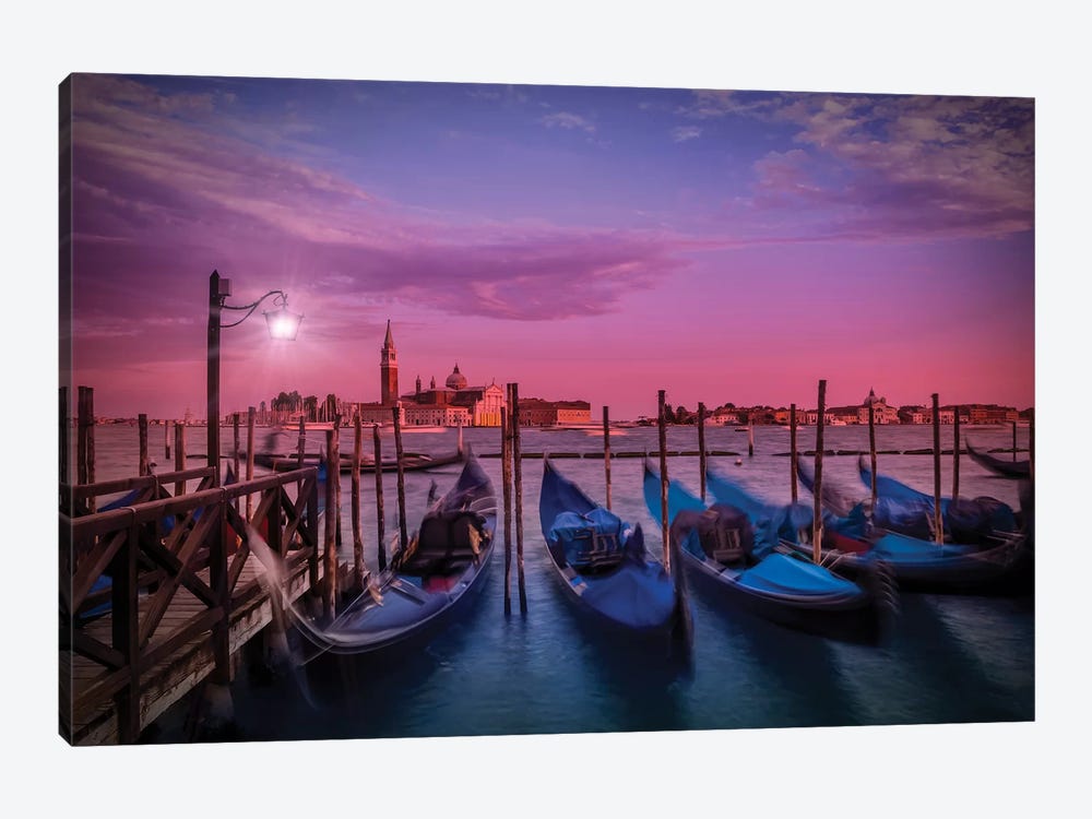 Venice Gorgeous Sunset by Melanie Viola 1-piece Canvas Art