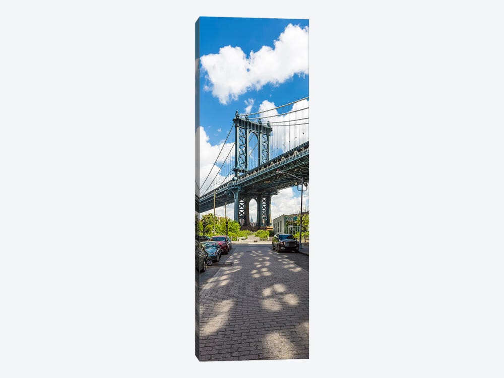 New York City Manhattan Bridge - Vertical Panorama by Melanie Viola 1-piece Art Print
