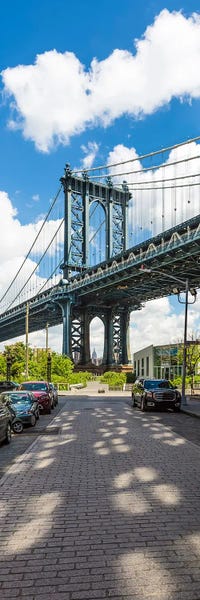 Brooklyn Bridge: New York City Manhattan Bridge - Vertical Panorama by Melanie Viola