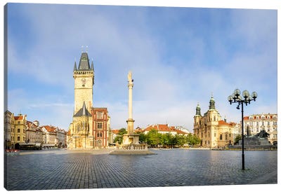 Gorgeous Old Town Square In Prague Canvas Art Print - Prague Art