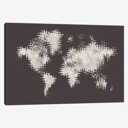 Abstract World Map Canvas Print #MEV118} by Melanie Viola Canvas Art