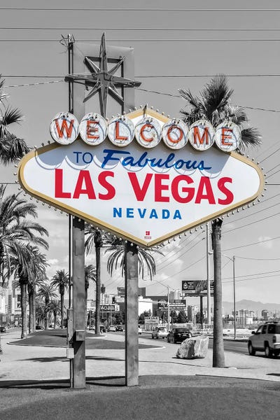 Nevada: Las Vegas Sign - Colorkey by Melanie Viola