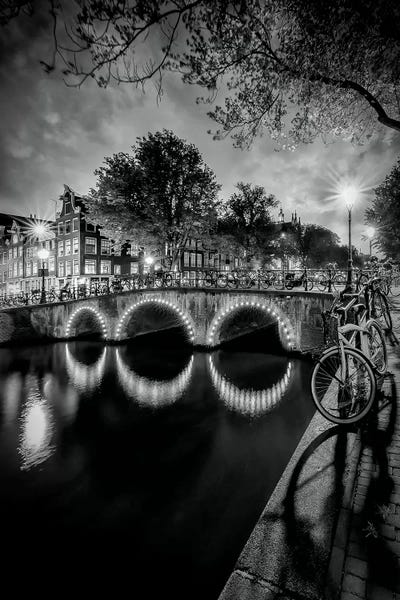 Netherlands: Amsterdam Idyllic Nightscape From Keizersgracht by Melanie Viola