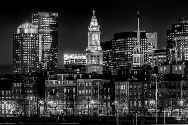 Boston Evening Skyline Of North End & Financial District