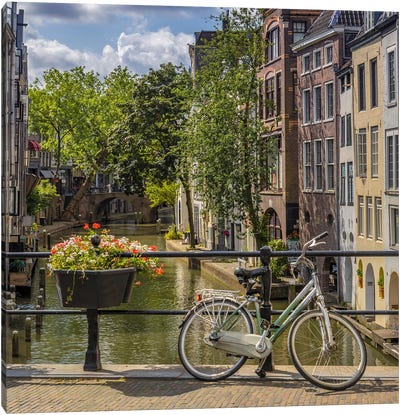 Utrecht Oudegracht With View In Southern Direction Canvas Art Print - Netherlands Art