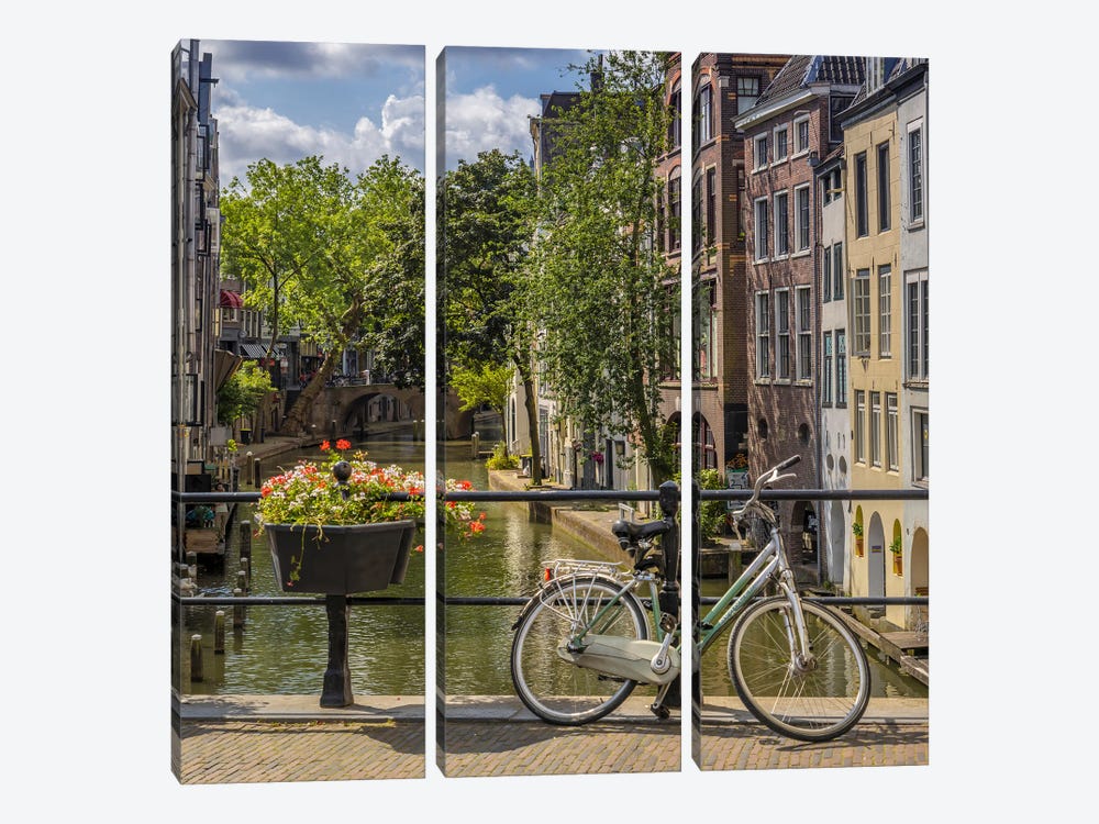 Utrecht Oudegracht With View In Southern Direction by Melanie Viola 3-piece Canvas Artwork