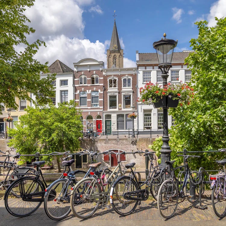 Utrecht Oudegracht With Jacobikerk by Melanie Viola wall art