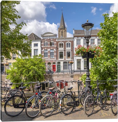Utrecht Oudegracht With Jacobikerk Canvas Art Print - Netherlands Art