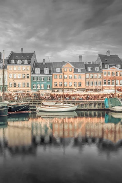 Harbors: Copenhagen Vintage Charming Evening Mood At Nyhavn by Melanie Viola