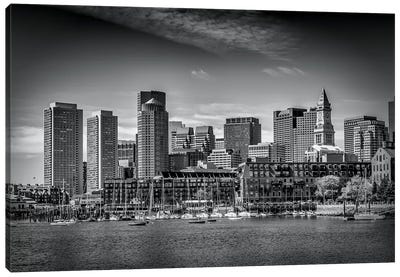 Boston Skyline North End & Financial District Canvas Art Print - Massachusetts Art