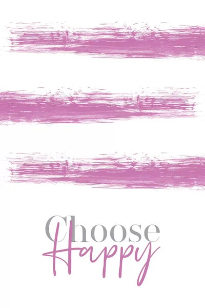 Choose Happy Pink by Melanie Viola canvas print