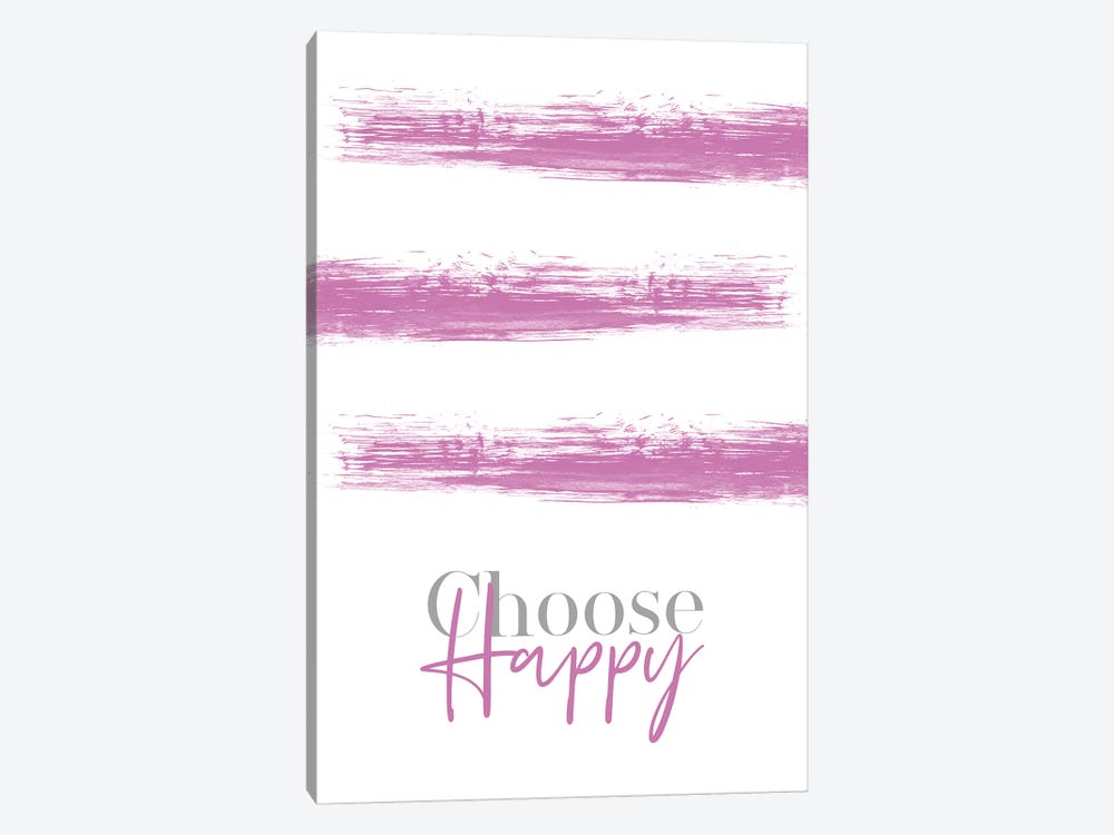 Choose Happy Pink by Melanie Viola 1-piece Canvas Artwork