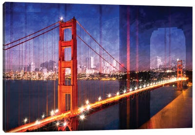 Golden Gate Bridge Composing Canvas Art Print - Golden Gate Bridge