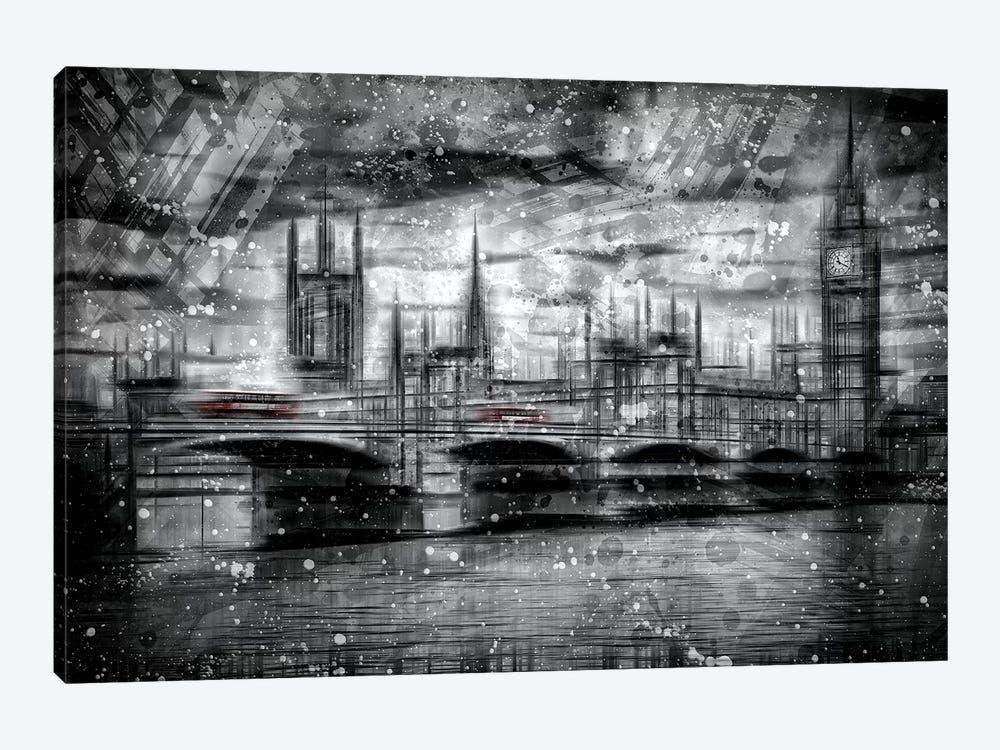 City Shapes London Houses Of Parliament by Melanie Viola 1-piece Canvas Print