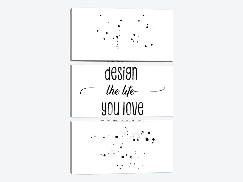 Design The Life You Love by Melanie Viola 3-piece Canvas Print