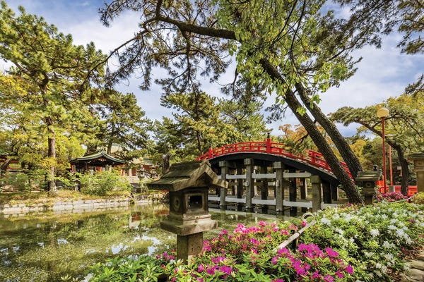 Osaka: Gorgeous Taiko-Bashi Bridge Of Sumiyoshi Taisha Shrine, Osaka by Melanie Viola