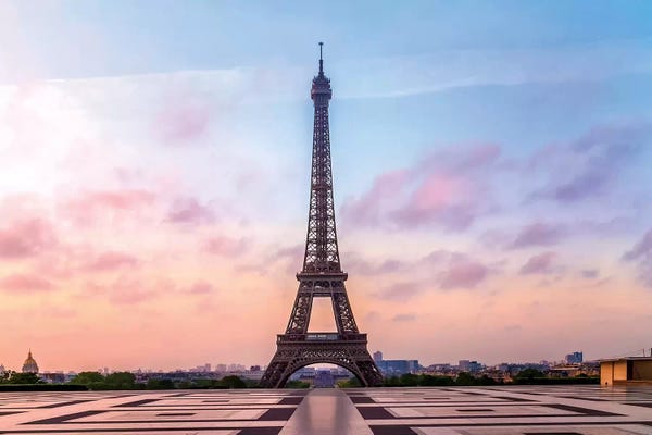 Towers: Eiffel Tower Sunrise by Melanie Viola