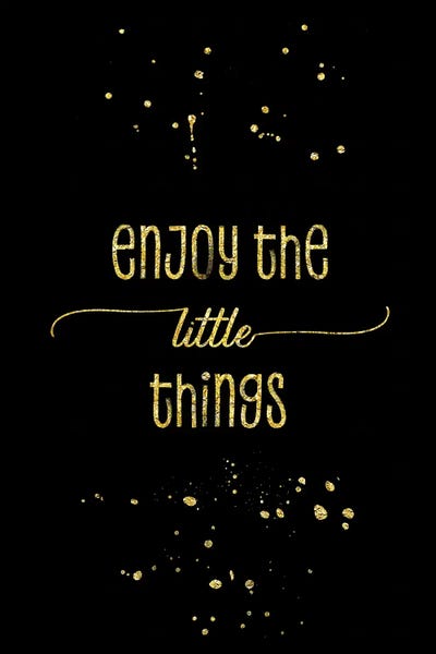 Gold Enjoy The Little Things by Melanie Viola multi panel art