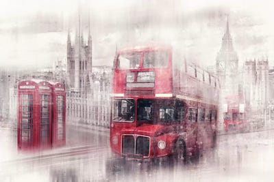 London Westminster Collage by Melanie Viola art print