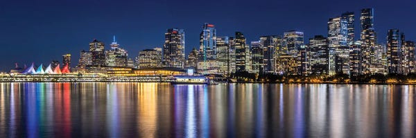 Impressive Evening Panorama Of Vancouver