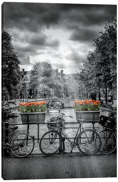Herengracht Amsterdam Canvas Art Print - Bicycle Art