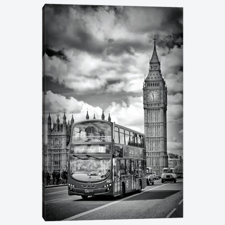 London Houses Of Parliament And Traffic Canvas Print #MEV159} by Melanie Viola Canvas Wall Art