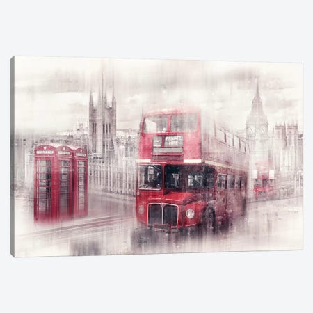 London Westminster Collage Canvas Print #MEV15} by Melanie Viola Canvas Artwork