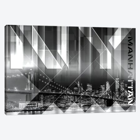 Modern Art Brooklyn Bridge & Skyline Canvas Print #MEV162} by Melanie Viola Canvas Print