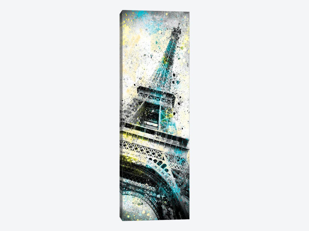 Modern Art Eiffel Tower Splashes I by Melanie Viola 1-piece Canvas Art