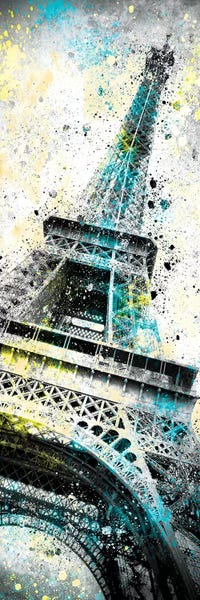 Towers: Modern Art Eiffel Tower Splashes I by Melanie Viola