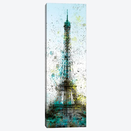 Modern Art Eiffel Tower Splashes II Canvas Print #MEV164} by Melanie Viola Canvas Wall Art