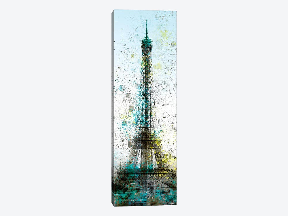 Modern Art Eiffel Tower Splashes II by Melanie Viola 1-piece Art Print