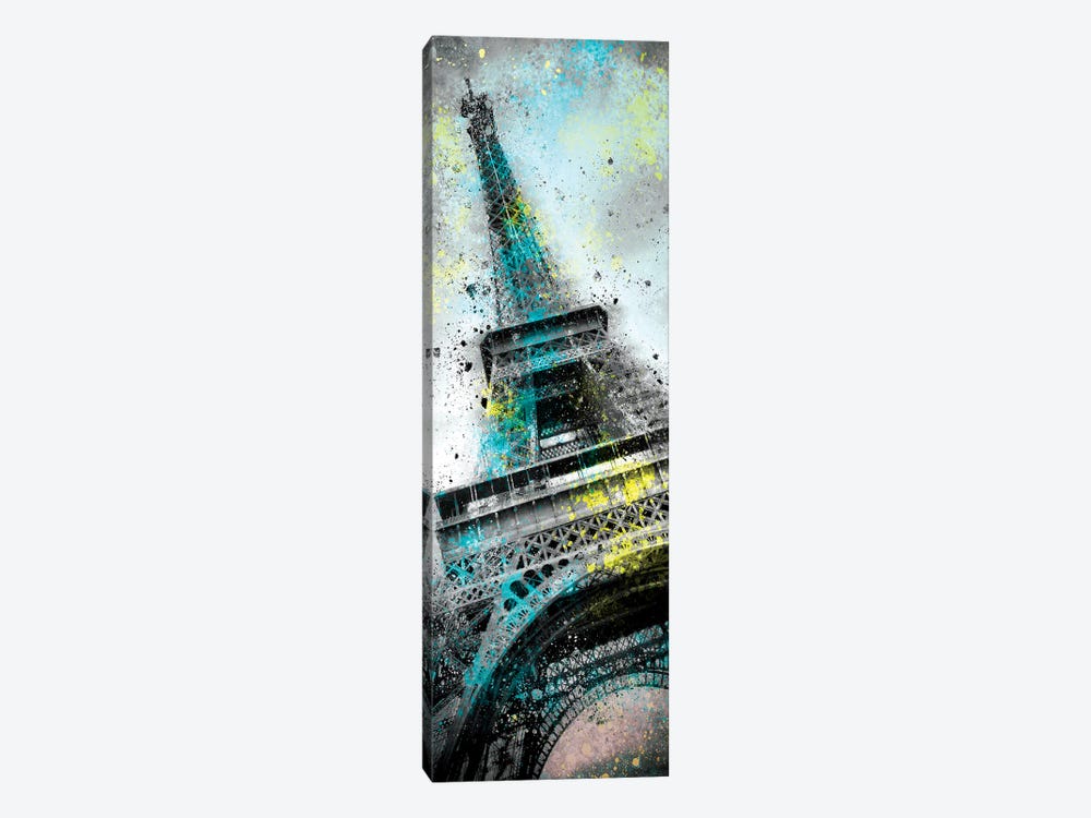 Modern Art Eiffel Tower Splashes III by Melanie Viola 1-piece Canvas Artwork