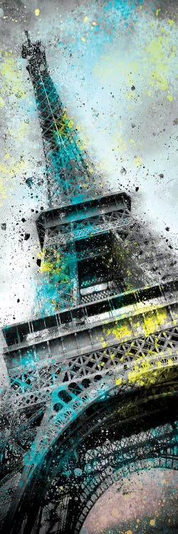 Modern Art Eiffel Tower Splashes III