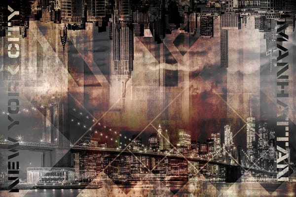 Manhattan: Modern Art Manhattan Skylines by Melanie Viola