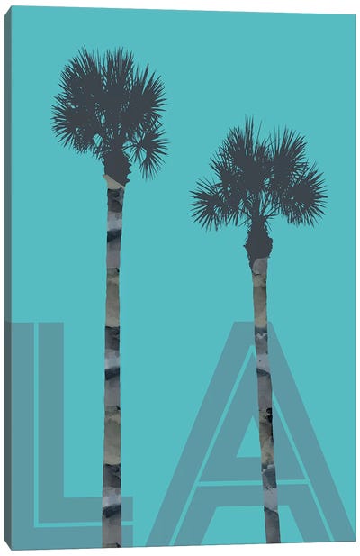Palm Trees LA Canvas Art Print - Los Angeles Art