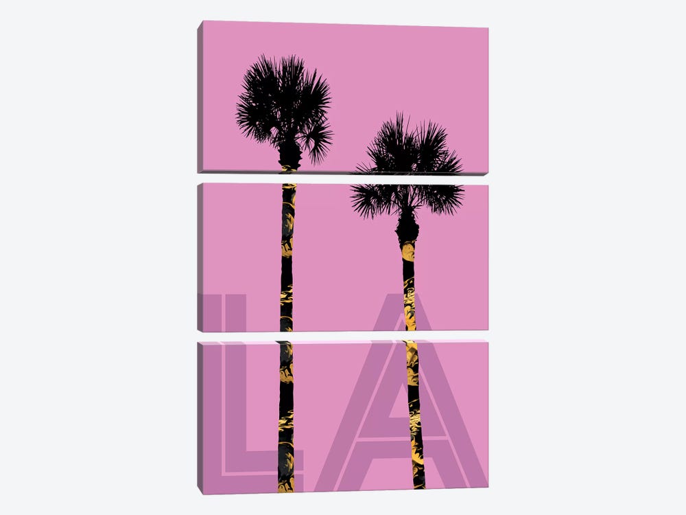 Palm Trees LA by Melanie Viola 3-piece Canvas Art Print